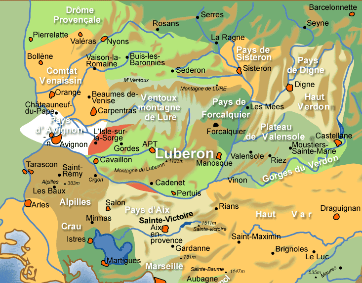 carte de la provence